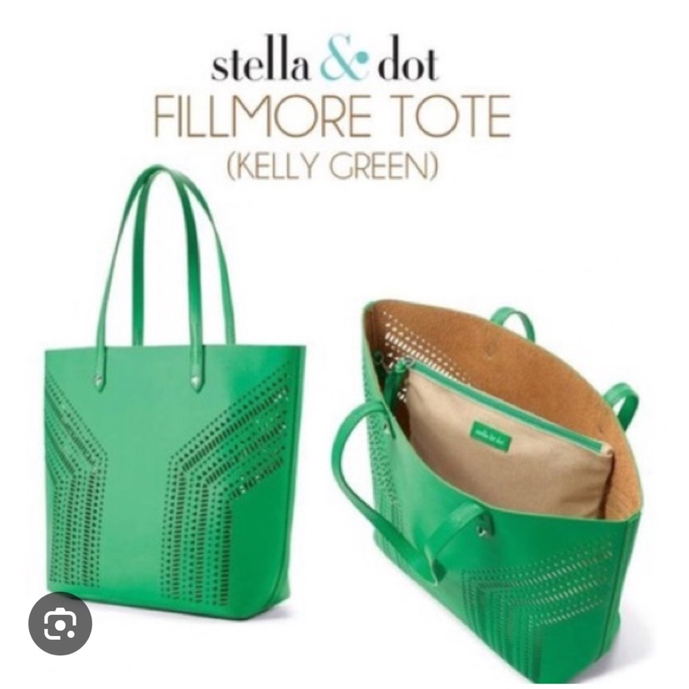 Stella & Dot Fillmore Kelly Green Tote